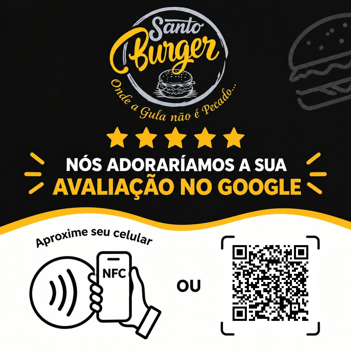 Plaquinha Personalizada com NFC e QR Code